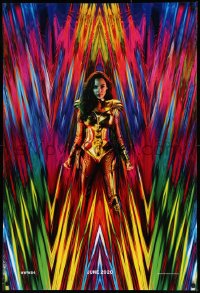 1r1493 WONDER WOMAN 1984 teaser DS 1sh 2020 great 80s inspired image of Gal Gadot as Amazon princess!