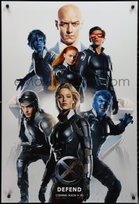 1r1498 X-MEN: APOCALYPSE teaser DS 1sh 2016 Marvel Comics, Bryan Singer, cool cast image, Defend!