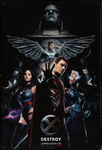 1r1497 X-MEN: APOCALYPSE teaser DS 1sh 2016 Marvel Comics, Bryan Singer, cool cast image, Destroy!
