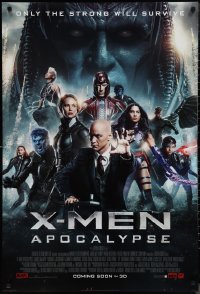 1r1496 X-MEN: APOCALYPSE style F int'l advance DS 1sh 2016 Marvel, only the strong will survive