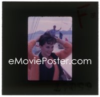 1s0606 NATALIE WOOD group of 6 35mm slides 1962 candid portraits of the beautiful star on boat!