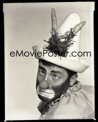 1s0116 3 RING CIRCUS group of 4 8x10 negatives 1954 great portraits of Jerry Lewis in clown makeup!