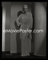 1s0020 CAROLE LOMBARD camera original 8x10 negative 1930s full-length art deco Paramount fashion portrait