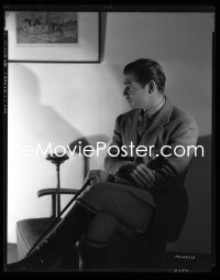 1s0029 CLARK GABLE camera original 8x10 negative 1930s formal riding crop & boots fashion by Russell Ball