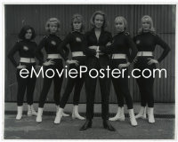 1s0291 GOLDFINGER B+W 8x10 vintage studio transparency 1964 Honor Blackman with sexy all girl squad!