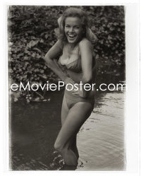1s0288 GOLDFINGER B+W 8x10 vintage studio transparency 1964 Honor Blackman sexy busty bikini pose!