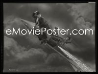 1s0155 LAUREL & HARDY 8x10 negative 1920s fantastic rocket ship HOLIDAY ART July 4th MGM portrait!