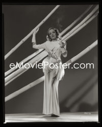 1s0083 MARLENE DIETRICH camera original 8x10 negative 1940s glamorous full length feathers dress!