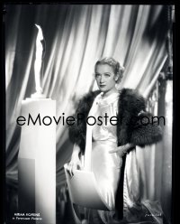 1s0086 MIRIAM HOPKINS camera original 8x10 negative 1930s great Paramount portrait wearing fur coat!