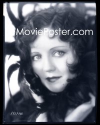 1s0089 NANCY CARROLL camera original 8x10 negative 1930s Paramount portrait in wild feathered outfit!