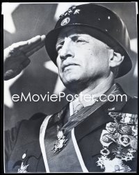 1s0163 PATTON 8x10 negative 1970 best close up of decorated General George C. Scott saluting!