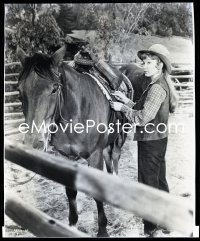 1s0165 SHEEPMAN 8x10 negative 1946 c/u of Shirley MacLaine & horse, includes 8x10 photo print!