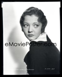 1s0104 SYLVIA SIDNEY camera original 8x10 negative 1930s Paramount portrait looking over shoulder!