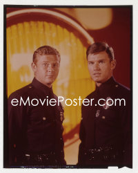 1s0400 ADAM-12 4x5 color transparency 1968 Kent McCord & Martin Milner, TV Police drama!