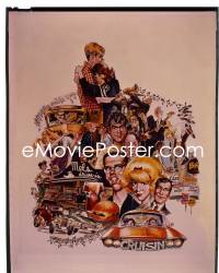 1s0301 AMERICAN GRAFFITI 8x10 transparency 1973 Drucker art used on the posters, includes 4 stills!