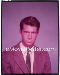 1s0304 ANTHONY PERKINS 8x10 transparency 1960s head & shoulders portrait wearing suit & tie!
