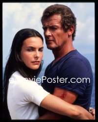 1s0379 FOR YOUR EYES ONLY group of 4 4x5 transparencies 1981 Roger Moore as James Bond + Bond Girls!
