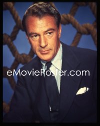 1s0425 GARY COOPER 4x5 transparency 1950s great studio portrait of the handsome leading man!