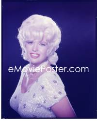 1s0325 JAYNE MANSFIELD 8x10 transparency 1960s sexy posed portrait wearing sequins & pearls!
