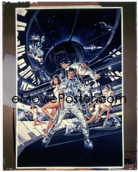 1s0500 MOONRAKER 8x10 art transparency 1979 Roger Moore Amazing unadulterated poster art #2