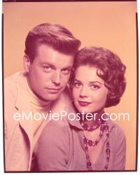1s0333 NATALIE WOOD/ROBERT WAGNER 8x10 transparency 1960s great portrait of the Hollywood couple!