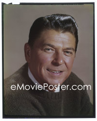 1s0444 RONALD REAGAN 4x5 color transparency 1960s portrait of the actor and future president!