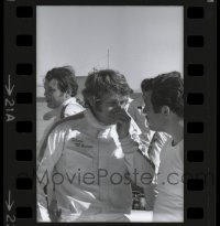 1s0255 STEVE McQUEEN camera original 2x9 negative strip #1 1960s six images in racing uniform!