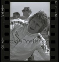 1s0254 STEVE McQUEEN camera original 2x9 negative strip #2 1960s six images in racing uniform!