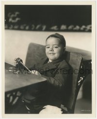 1t2329 SPANKY McFARLAND 8x10 still 1935 Our Gang star using Our Gang pencil sharpener at school!