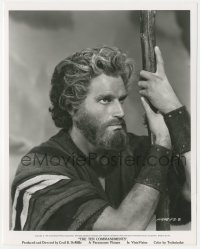 1t2337 TEN COMMANDMENTS 8x10 still 1956 wonderful portrait of Charlton Heston as bearded Moses!