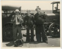 1t2354 TWO TARS 7.75x9.75 still 1928 sailors Stan Laurel & Oliver Hardy stare at angry man by cars!
