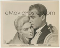 1t2360 VERTIGO 8x10.25 still 1958 Alfred Hitchcock, c/u of James Stewart kissing blonde Kim Novak!
