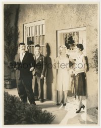 1t2364 WE FAW DOWN 7.5x9.25 still 1928 Stan Laurel & Oliver Hardy distracted by two lovely ladies!