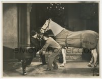 1t2381 WRONG AGAIN 7.75x10 still 1929 Stan Laurel & Oliver Hardy with Blue Boy race horse by piano!