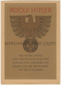 1t0175 ADOLF HITLER German book page 1942 the lukewarm and neutral do not make history, Nazi bird!