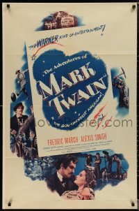 1t0728 ADVENTURES OF MARK TWAIN 1sh 1944 Fredric March as Twain, the gol-darndest American!
