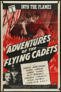1t0729 ADVENTURES OF THE FLYING CADETS chapter 3 1sh 1943 Universal, Into the Flames!