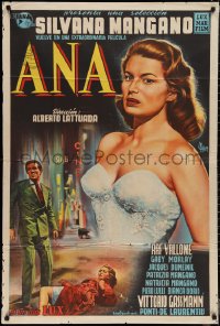1t0116 ANNA Argentinean 1951 different art of sexy Silvana Mangano & Raf Vallone, ultra rare!