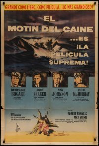 1t0118 CAINE MUTINY Argentinean 1955 Humphrey Bogart, Jose Ferrer, Van Johnson & MacMurray!