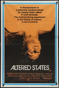 1t0616 ALTERED STATES Aust 1sh 1980 William Hurt, Paddy Chayefsky, Ken Russell, sci-fi horror!