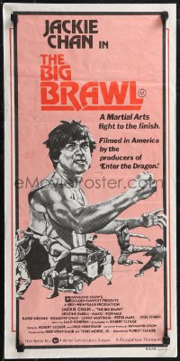 1t0634 BIG BRAWL Aust daybill 1980 early Jackie Chan, a martial arts fight to the finish!