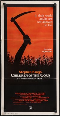 1t0643 CHILDREN OF THE CORN Aust daybill 1983 Stephen King horror, and a child shall lead them!