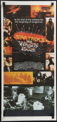 1t0711 STAR TREK II Aust daybill 1982 The Wrath of Khan, Leonard Nimoy, William Shatner