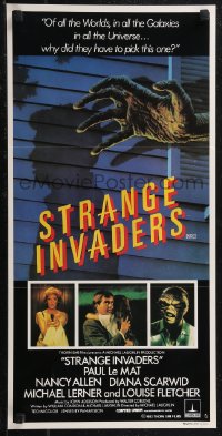 1t0713 STRANGE INVADERS Aust daybill 1984 Paul Le Mat, Nancy Allen, sci-fi horror comedy!