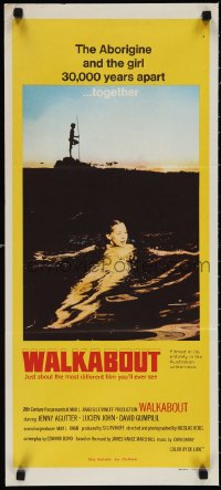 1t0720 WALKABOUT Aust daybill 1971 naked swimming Jenny Agutter, Nicolas Roeg Australian classic!