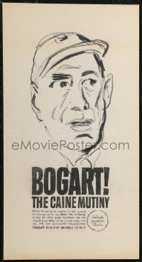 1t0409 CAINE MUTINY 10x18 original art 1970 different art of Humphrey Bogart not used on TV posters!
