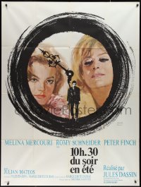 1t1703 10:30 P.M. SUMMER French 1p 1967 Jules Dassin, art of man on clock by Thos & Ferracci!