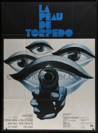 1t1711 CHILDREN OF MATA HARI French 1p 1970 best Michel Landi art of eyeballs behind aimed gun!