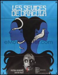 1t1785 TWINS OF EVIL French 1p 1972 cool completely different Bacha art of female vampires!