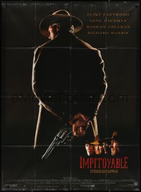 1t1786 UNFORGIVEN French 1p 1992 classic image of gunslinger Clint Eastwood with his back turned!